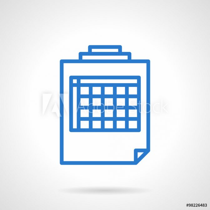 672x672 Photo Art Print Blank Spreadsheet Vector Icon Simple Line Style
