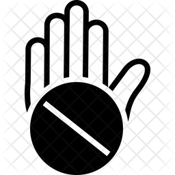 256x256 Objection Icon Of Glyph Style