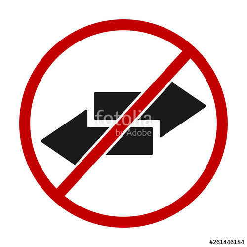 500x500 No Transfer Sign Transfer Banned Illustration Money Exchange