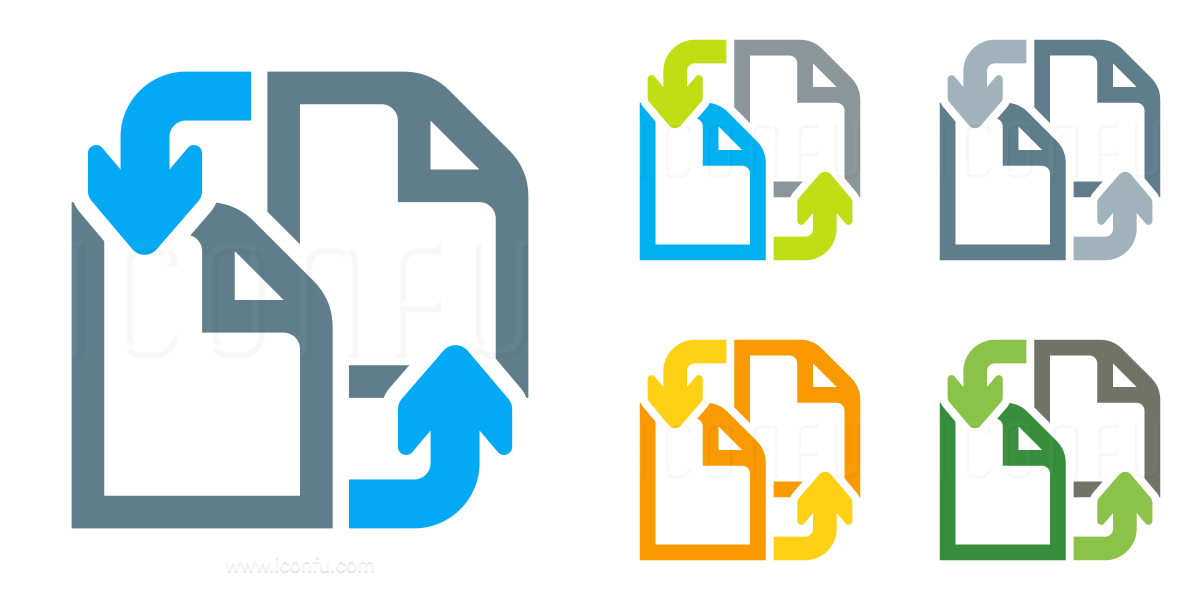 1200x600 Documents Exchange Icon