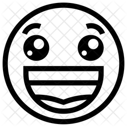 256x256 Excited Emoji Icon Of Line Style