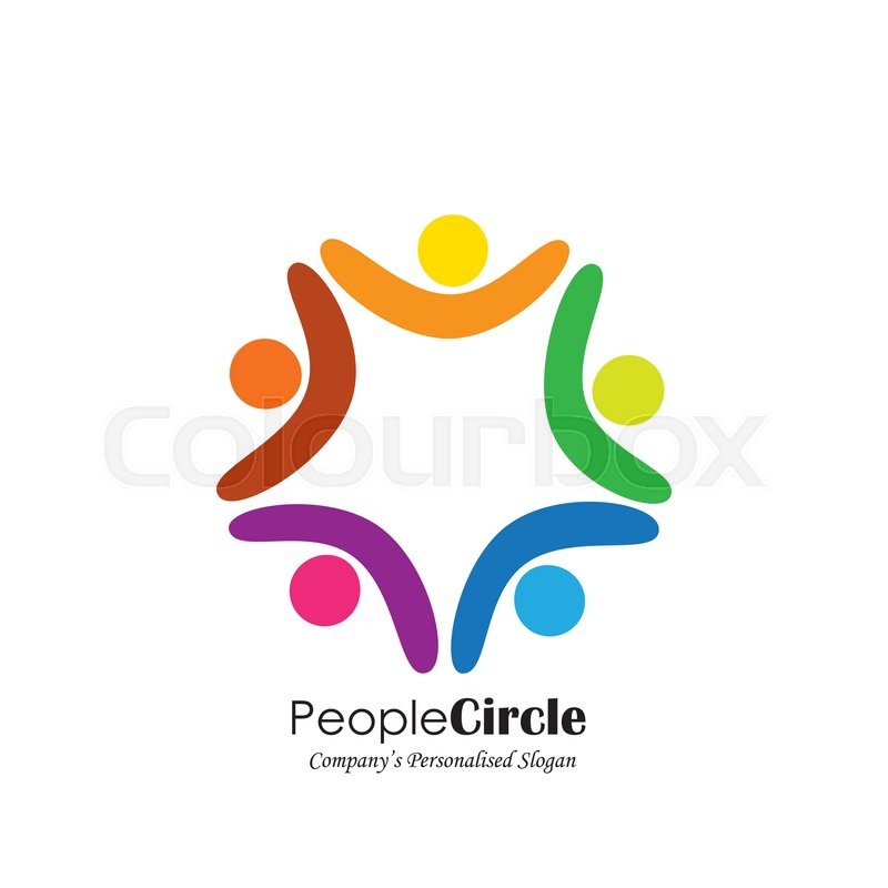 800x800 Team Teamwork, Excited Employees, Stock Vector Colourbox