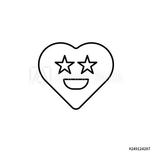 500x500 Emoji Excited Icon Element Of Heart Emoji For Mobile Concept