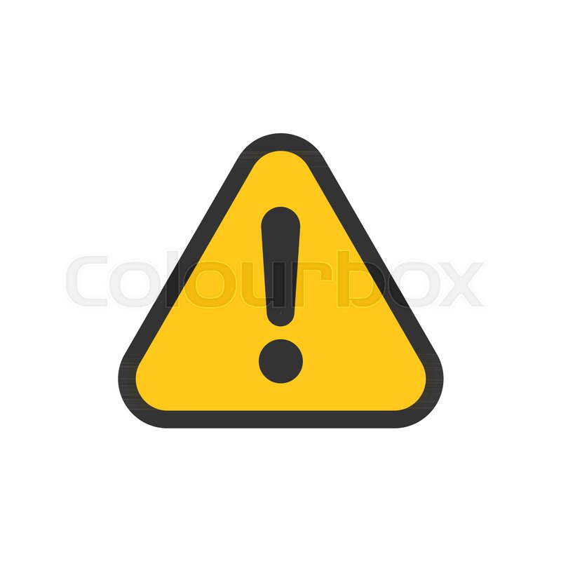 800x800 Exclamation Mark Icon In Flat Style Stock Vector Colourbox