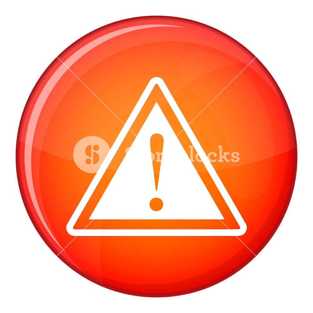 1000x1000 Hazard Warning Attention Sign With Exclamation Mark Icon In Red