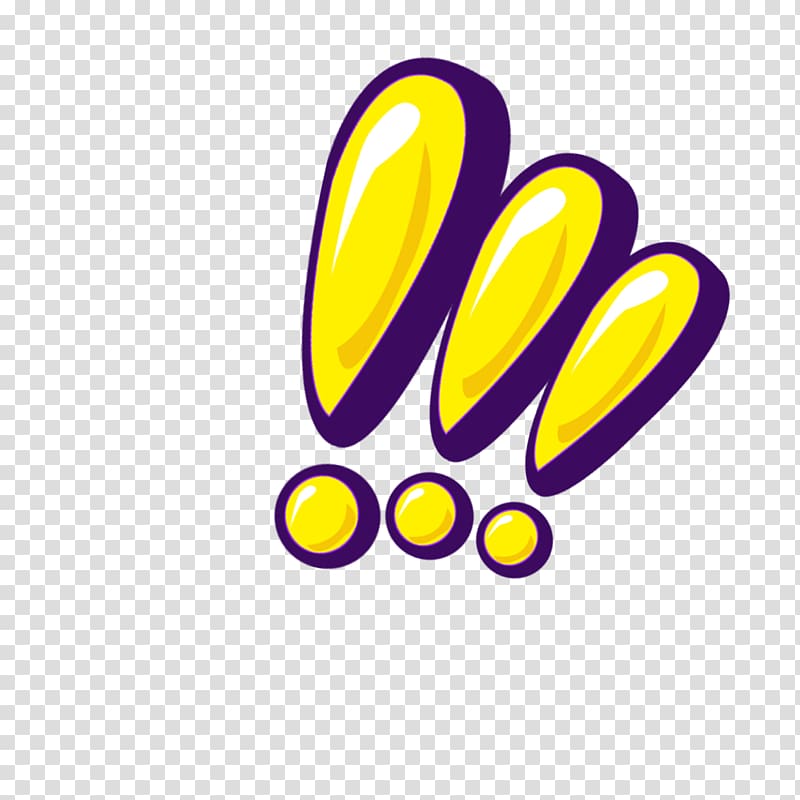 800x800 Three Yellow Exclamation Points Illustration, Exclamation Mark