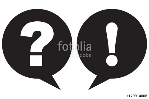 500x334 Question Mark And Exclamation Point Icon Black Stock Image