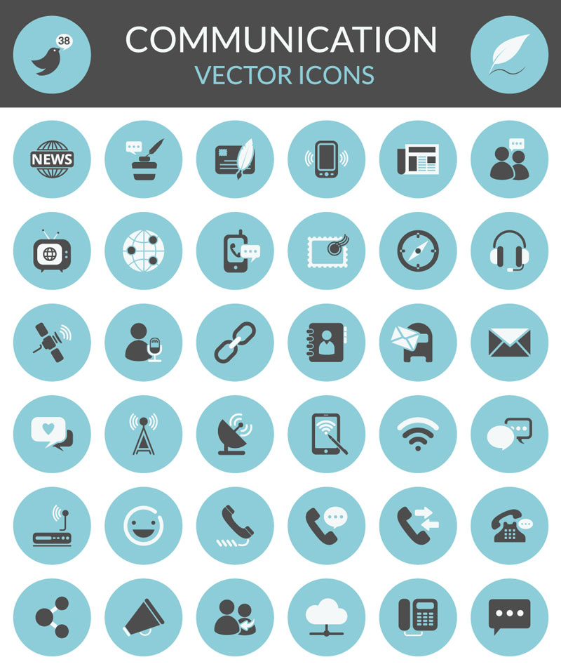 800x953 Exclusive Free Download The Communication Icon Set