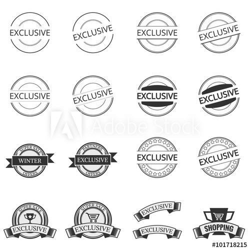 500x500 Exclusive Icon Concept Shopping Vintage Retro Badge Label L