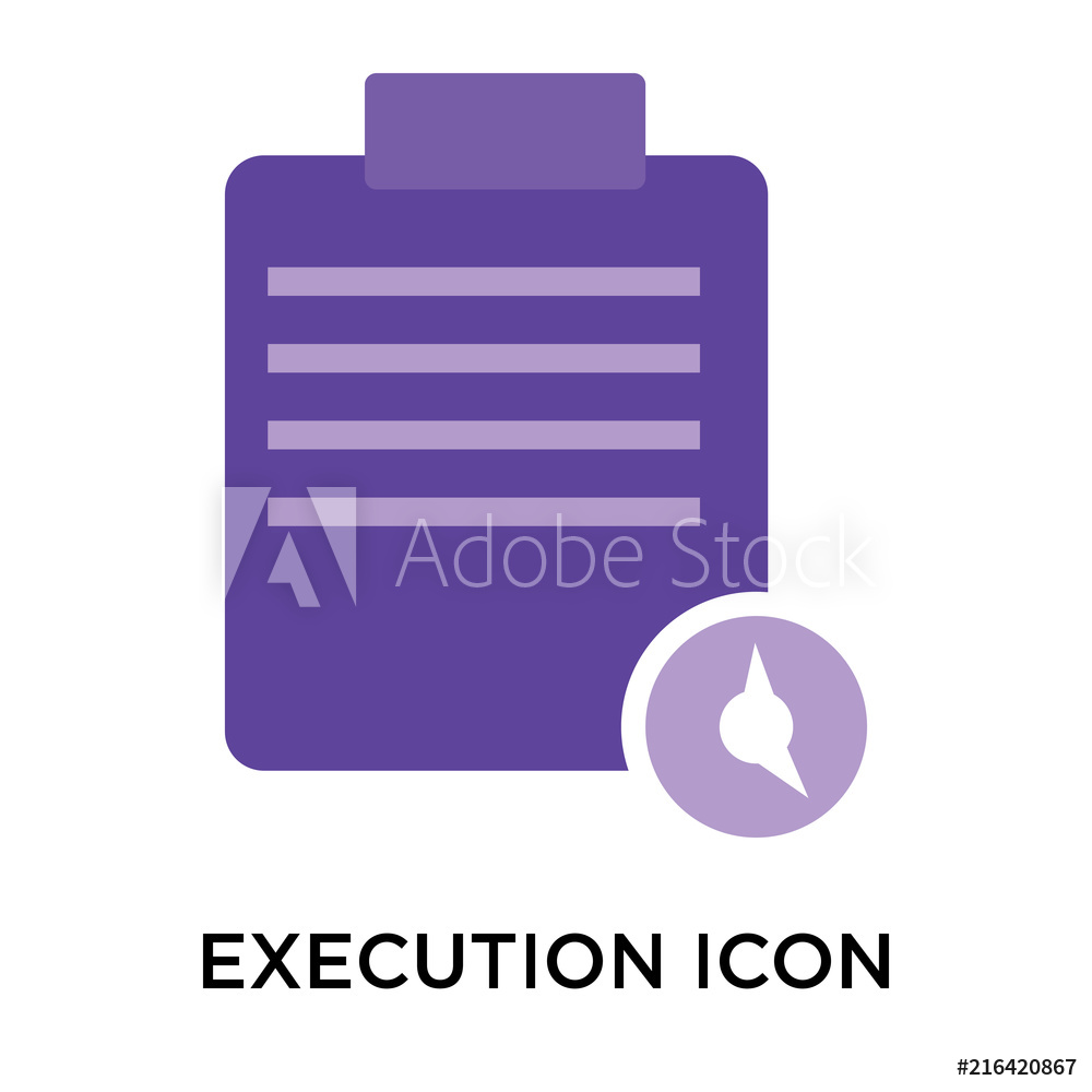 1000x1000 Photo Art Print Execution Icon Isolated On White Background