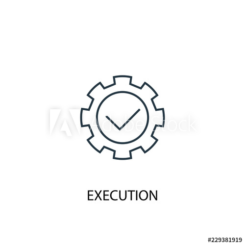 500x500 Execution Concept Line Icon Simple Element Illustration