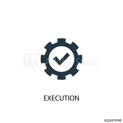 500x500 Execution Icon Simple Element Illustration Execution Concept