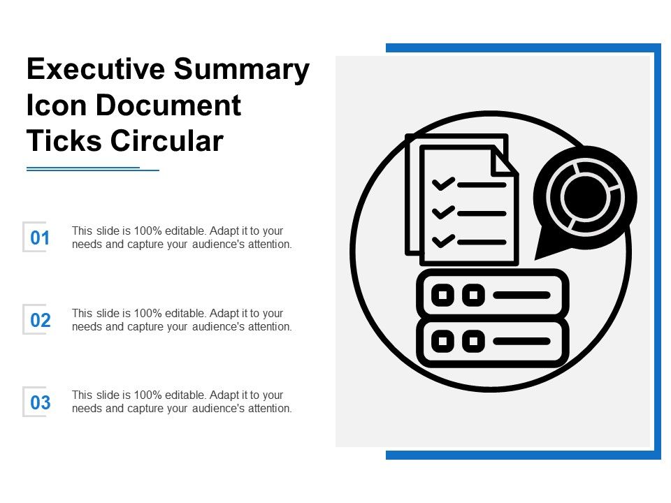 Executive Summary Icon Document Ticks Circular Powerpoint 960x720 Executive Summary Icon Document Ticks Circular Powerpoint
