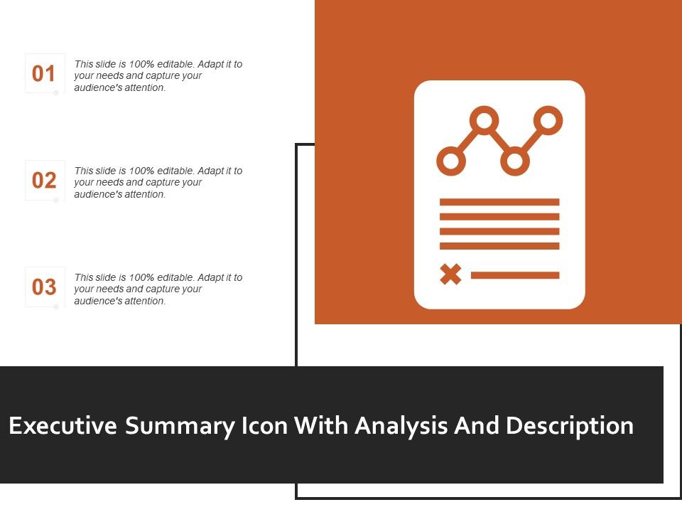 Executive Summary Icon With Analysis And Description 960x720 Executive Summary Icon With Analysis And Description