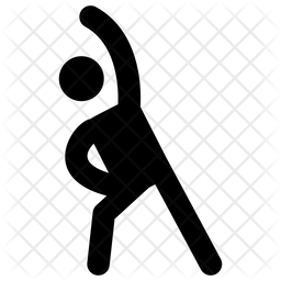 256x256 Stretching Exercise Icon Of Glyph Style
