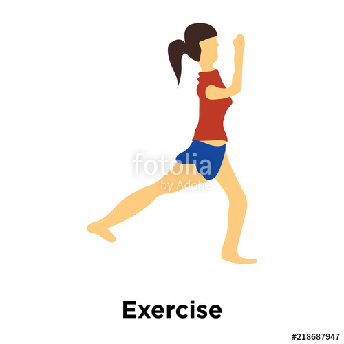 500x500 Exercise Icon Isolated On White Background Simple And Editable