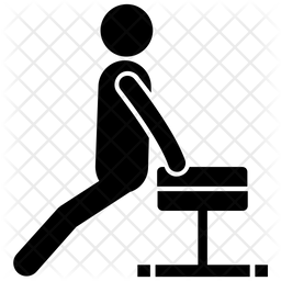 256x256 Chair Exercise Icon Of Glyph Style