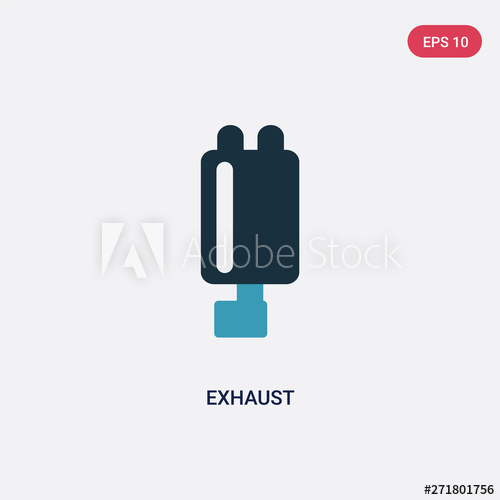 Two Color Exhaust Vector Icon From Transportation Concept 500x500 Two Color Exhaust Vector Icon From Transportation Concept