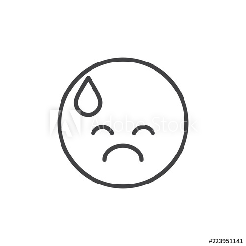 500x500 Exhausted Emoticon Outline Icon Linear Style Sign For Mobile