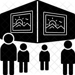 256x256 Exhibition Icon Of Glyph Style