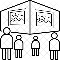 256x256 Exhibition Icon Of Line Style