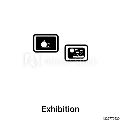 500x500 Exhibition Icon Vector Isolated On White Background, Logo Concept
