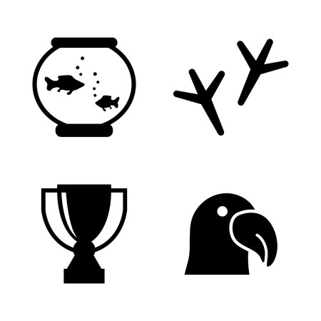 450x450 Animal Exhibition Simple Related Vector Icons Set For Video