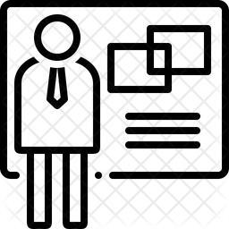 256x256 Exhibitor Icon Of Line Style