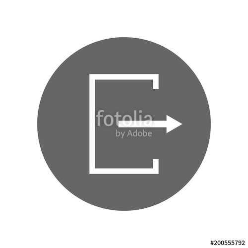 500x500 Logout Button Exit Icon Vector Stock Image And Royalty Free