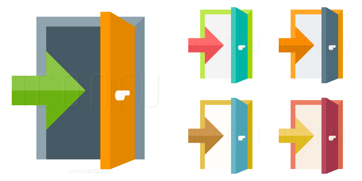 1200x600 Door Exit Icon