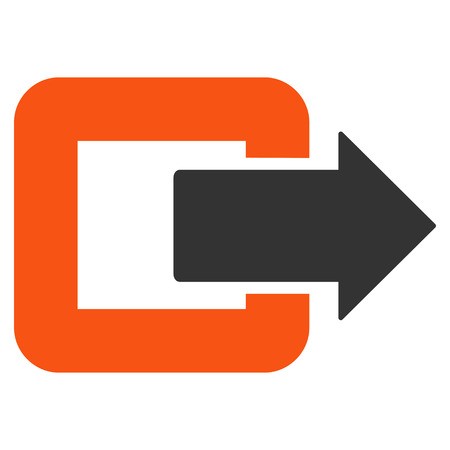 450x450 Exit Door Icon Vector Style Is Bicolor Flat Iconic Symbol