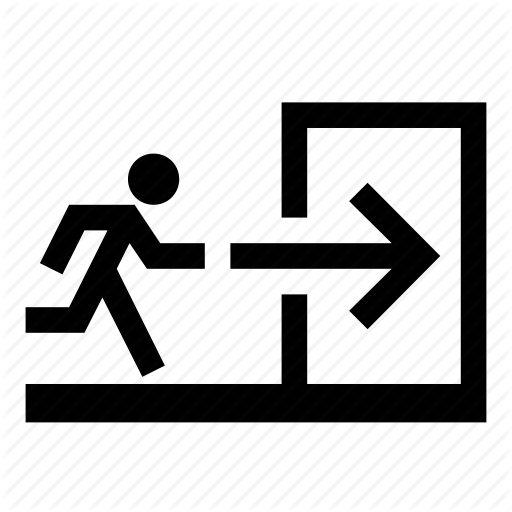 512x512 Door, Emergency Exit, Exit, Fire Door, Fire Escape, Fire Exit, Run