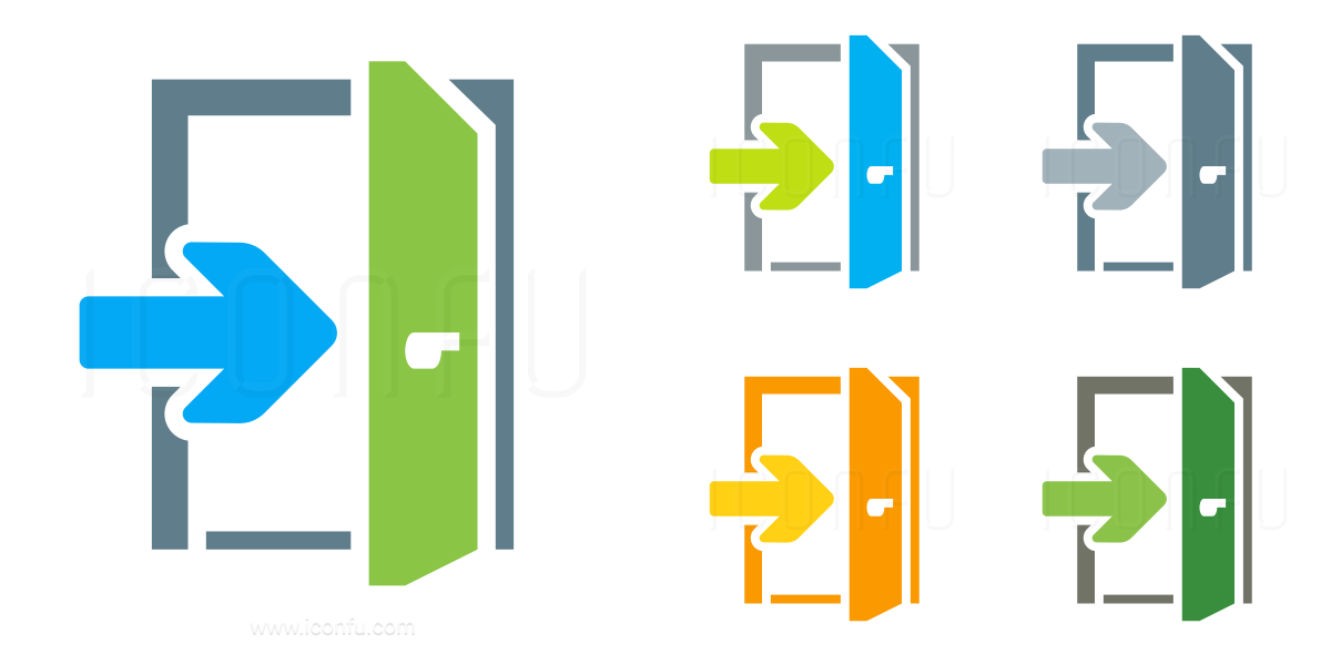 1200x600 Door Exit Icon