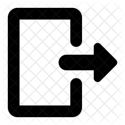 256x256 Exit Icon Of Glyph Style