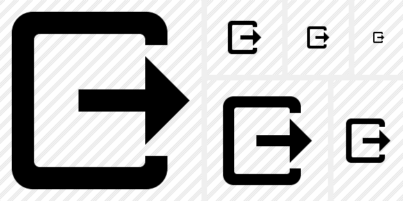 580x290 Exit Icon Symbol Black Professional Stock Icon And Free Sets