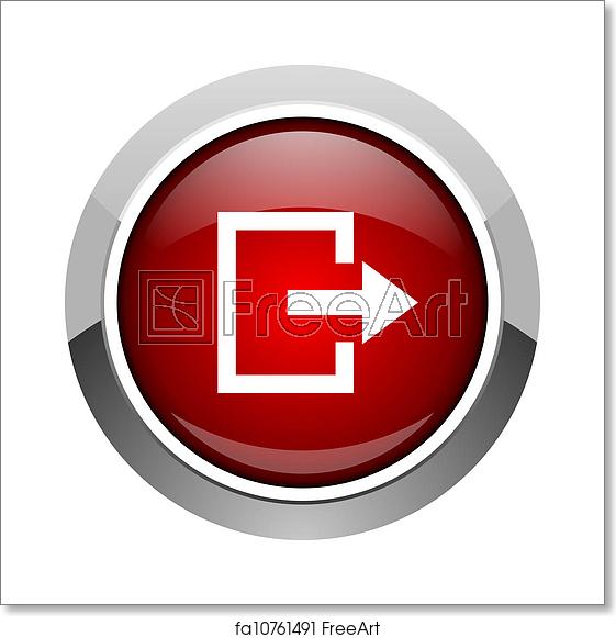 561x581 Free Art Print Of Exit Icon Freeart