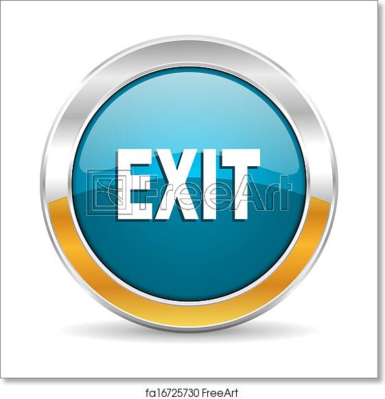 561x581 Free Art Print Of Exit Icon Freeart