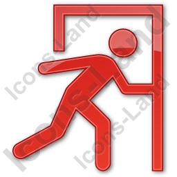 256x256 Exit Plain Red Icon, Pngico Icons