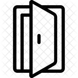 256x256 Exit Sign Icon Of Line Style