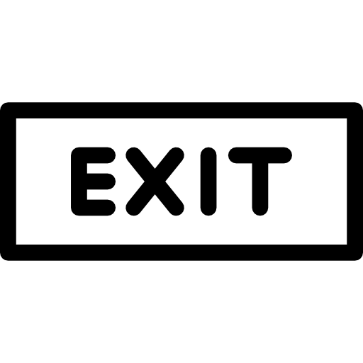 512x512 Exit Sign Icons Free Download