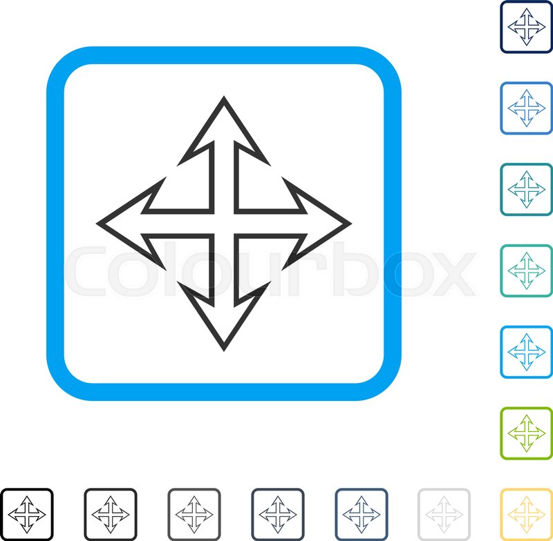 800x784 Expand Arrows Icon Inside Rounded Stock Vector Colourbox
