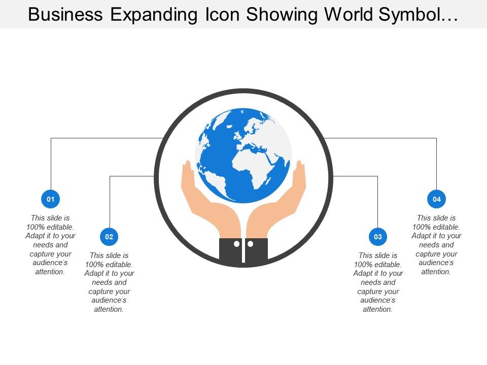 960x720 Business Expanding Icon Showing World Symbol With Hands