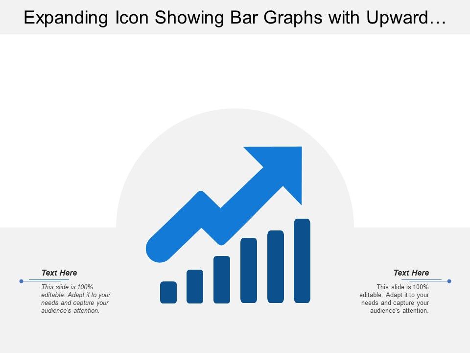 960x720 Expanding Icon Showing Bar Graphs With Upward Arrow Powerpoint