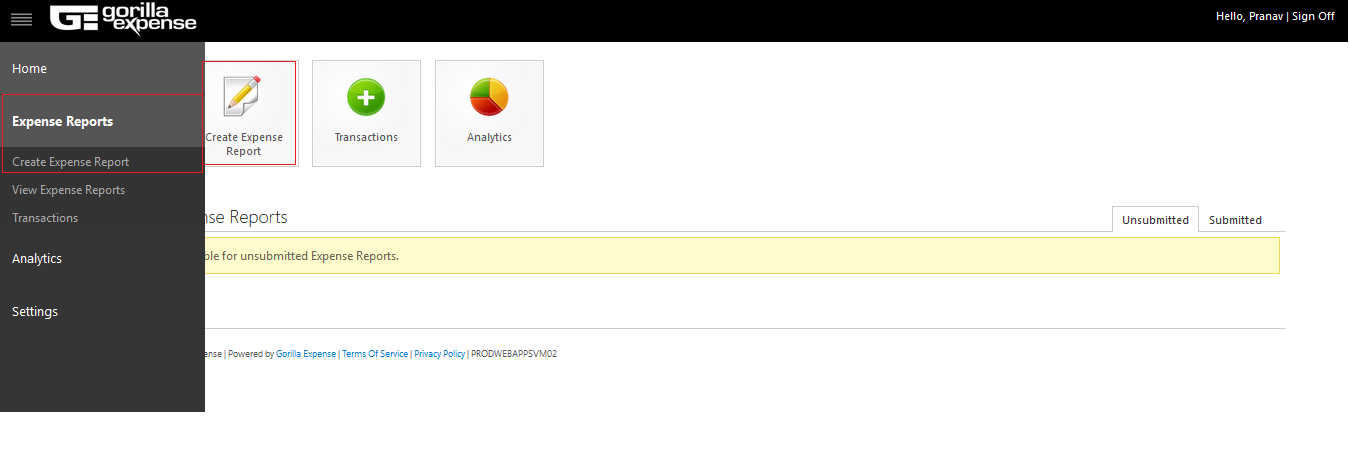 1349x460 How To Create Expense Report From The Web Application Gorilla