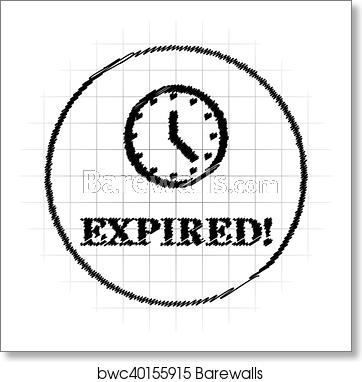 362x382 Expired Icon, Art Print Barewalls Posters Prints