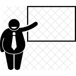 256x256 Business Presentation Icon Of Glyph Style