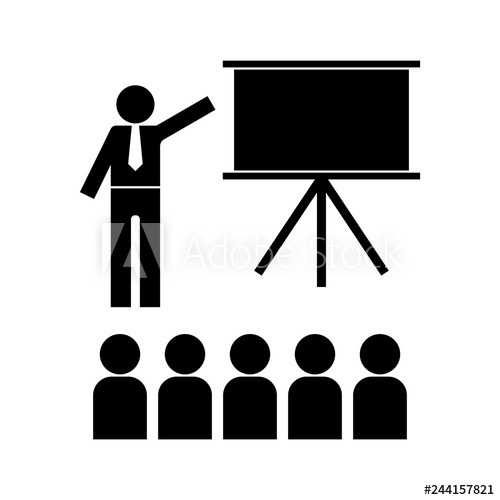 500x500 Presentation Icon Classroom Ilustration Teacher And Students