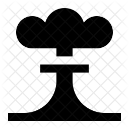 256x256 Mushroom Explode Icon Of Glyph Style