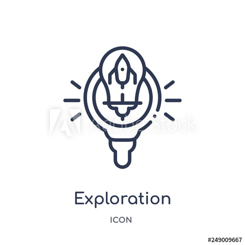500x500 Exploration Icon From Startup Outline Collection Thin Line