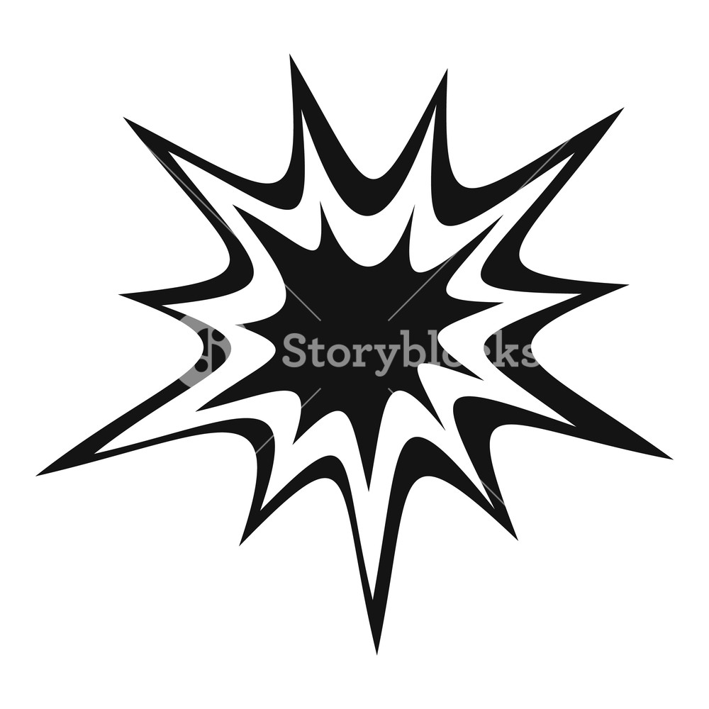 1000x1000 Heavy Explosion Icon Simple Illustration Of Heavy Explosion